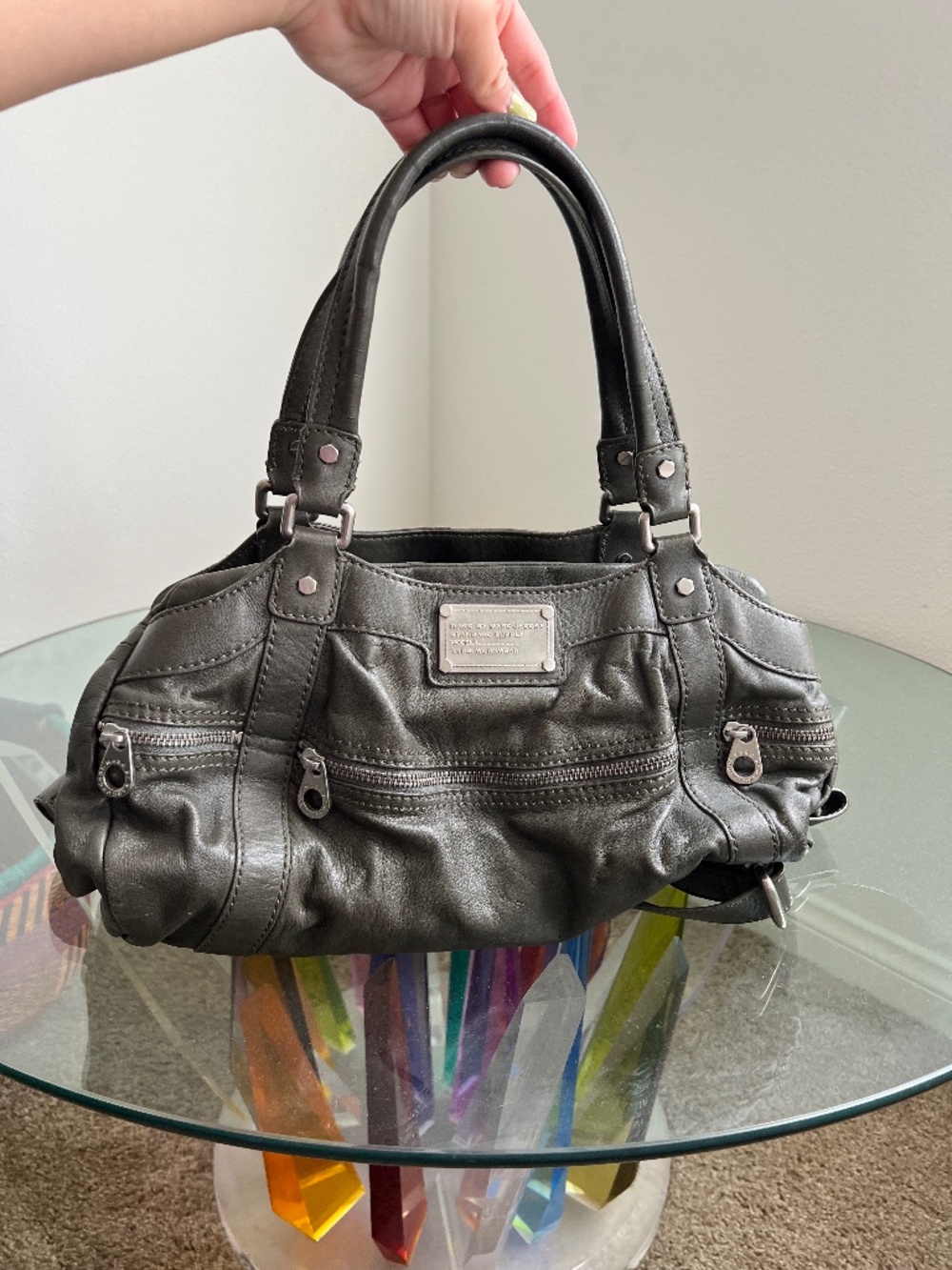 Marc by Marc Jacobs Standard Supply Workwear Y2K Leather Olive Green Crossbody S